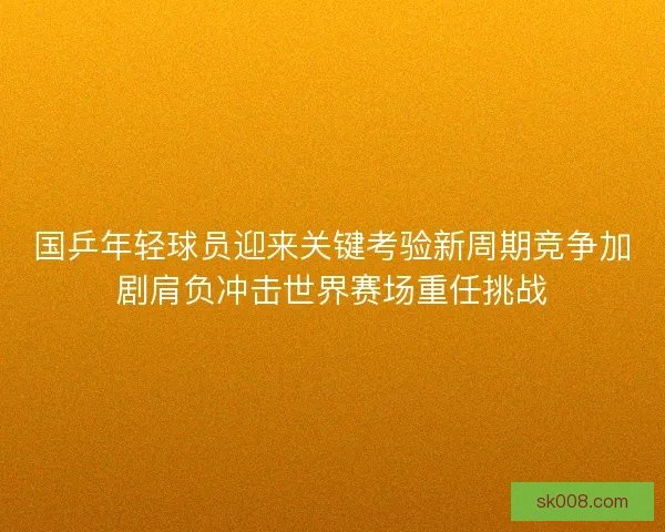 国乒年轻球员迎来关键考验新周期竞争加剧肩负冲击世界赛场重任挑战